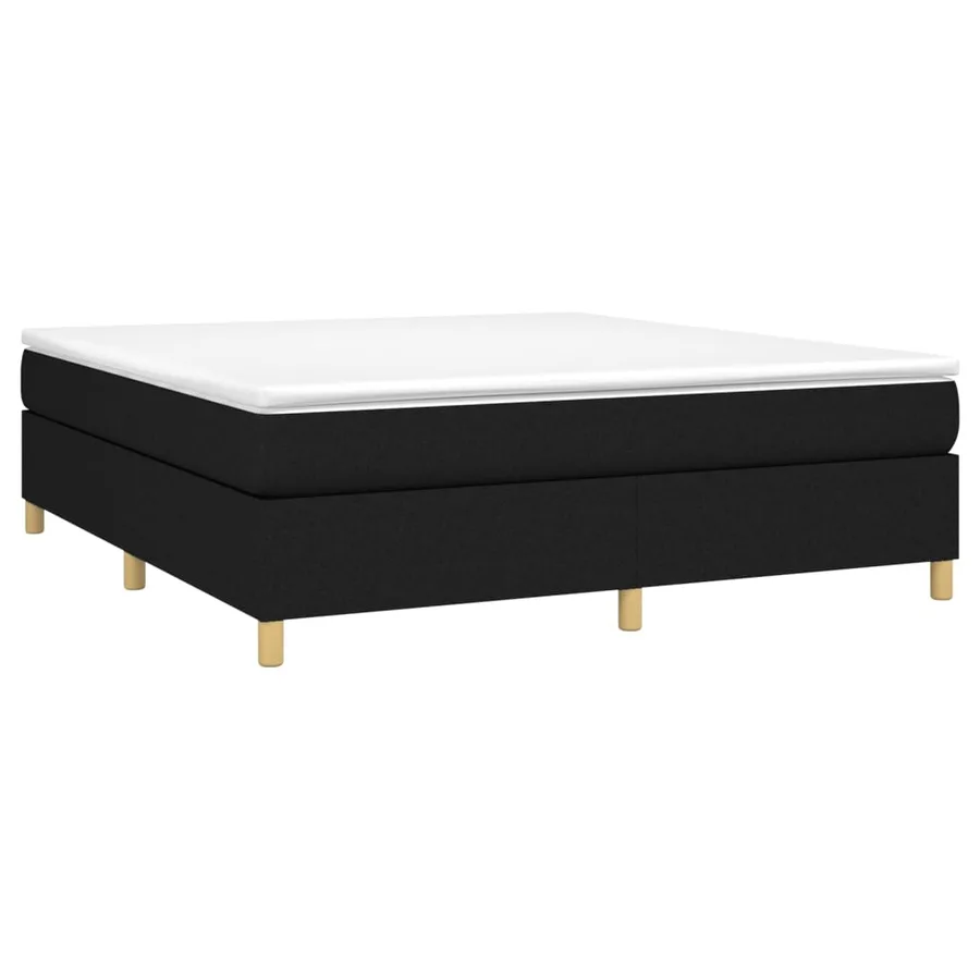 Sommier à lattes de lit avec matelas Noir 180x200 cm Tissu - 3