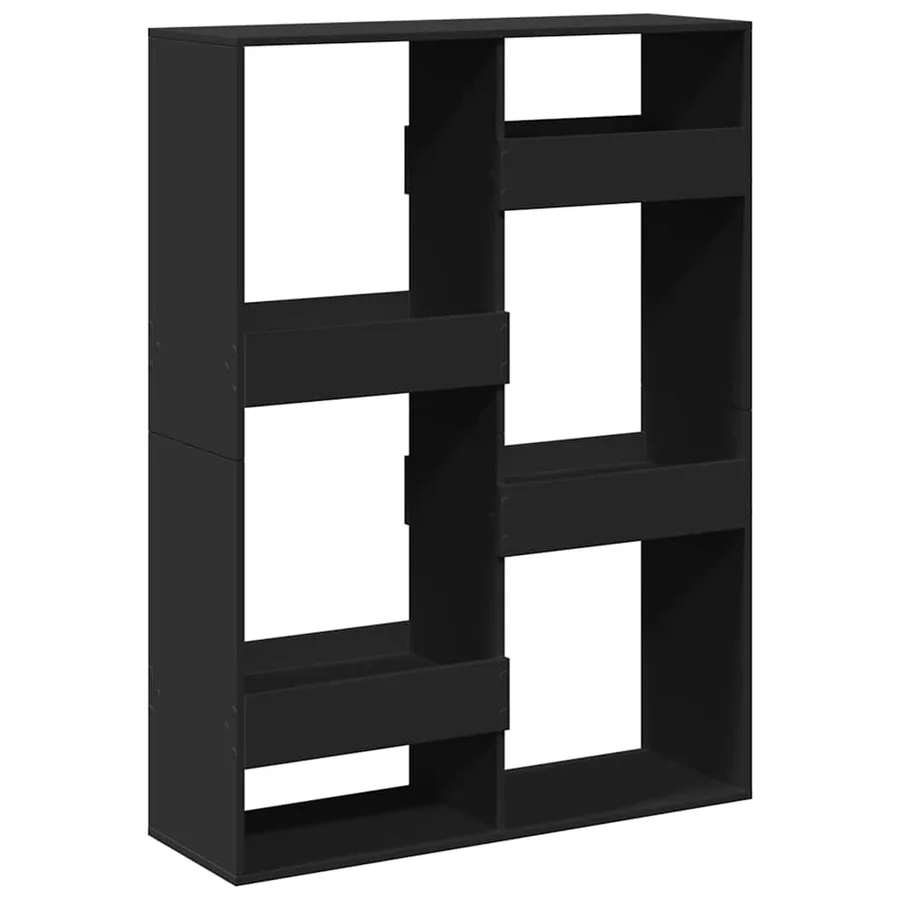 Bibliothèque noir 100x33x135 cm bois d'ingénierie - 2