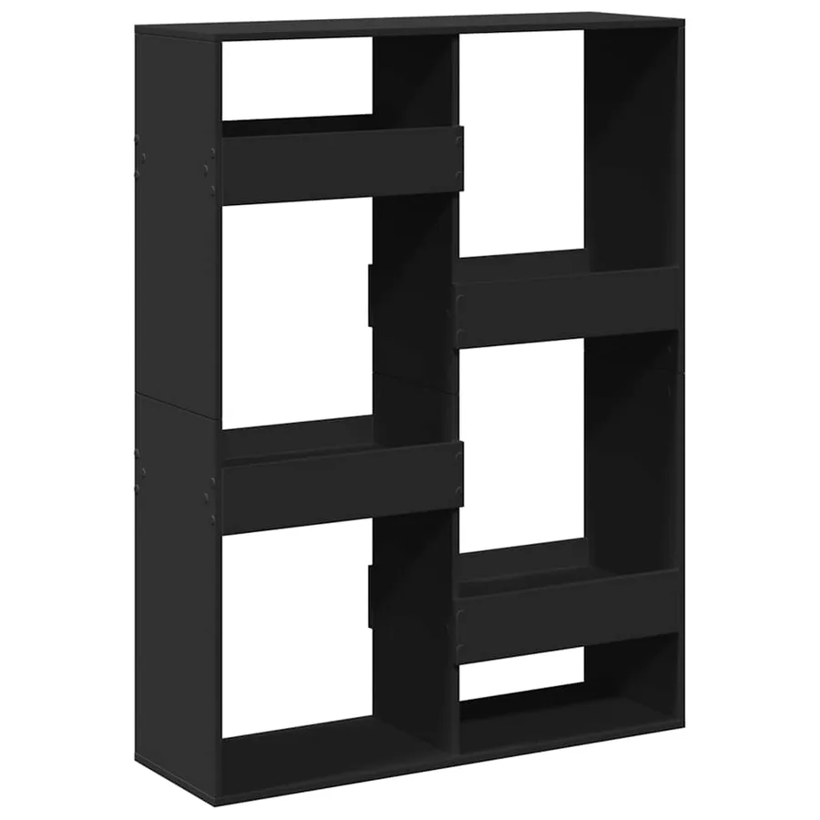 Bibliothèque noir 100x33x135 cm bois d'ingénierie - 6