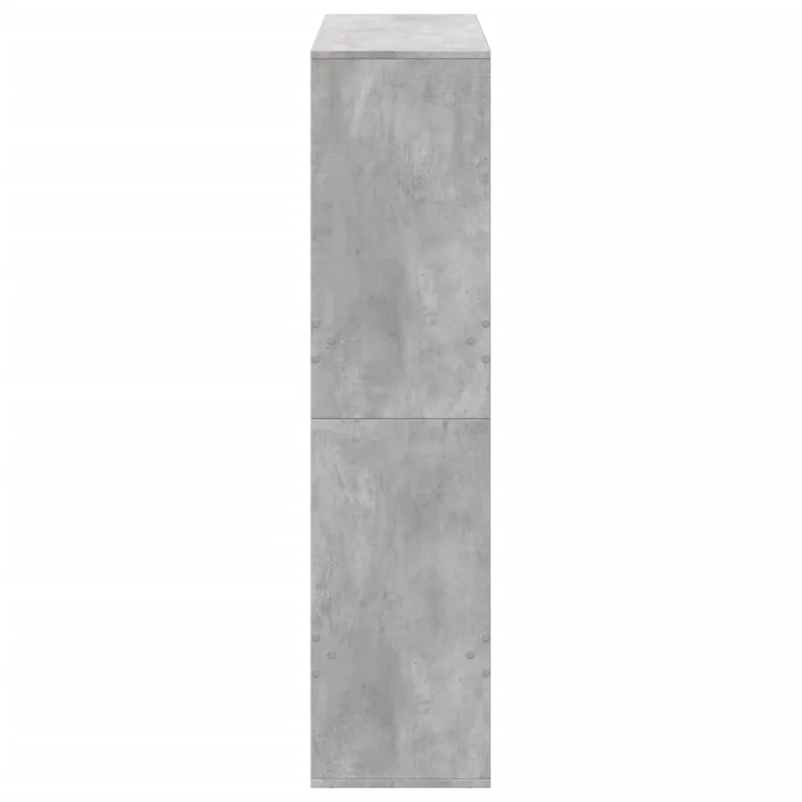 Bibliothèque gris béton 100x33x135 cm bois d'ingénierie - 5