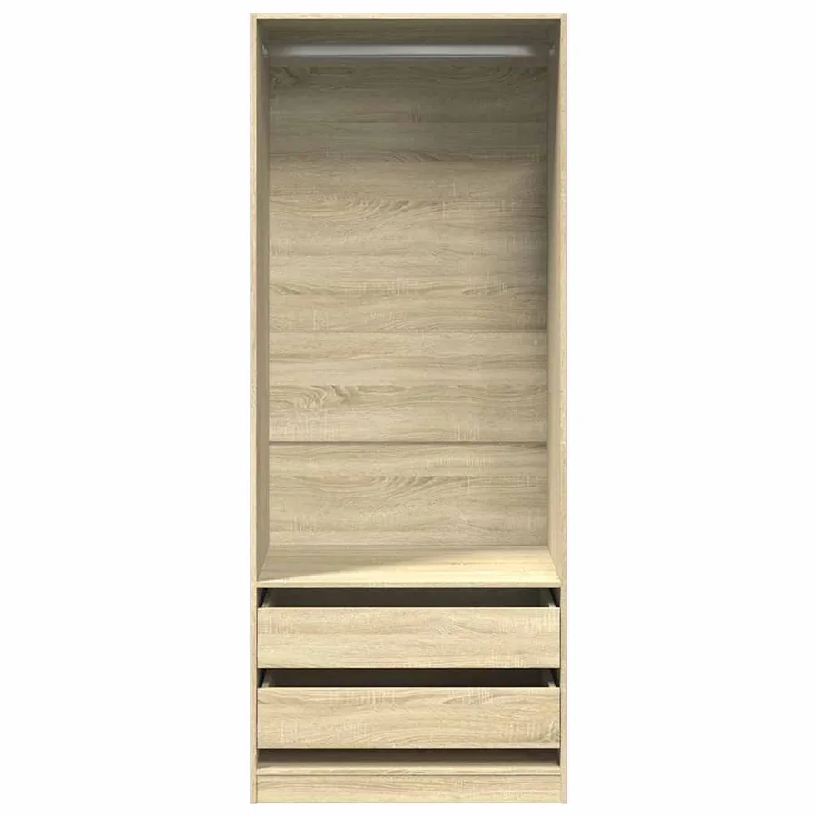 Garde-robe chêne sonoma 80x50x200 cm bois d'ingénierie - 4