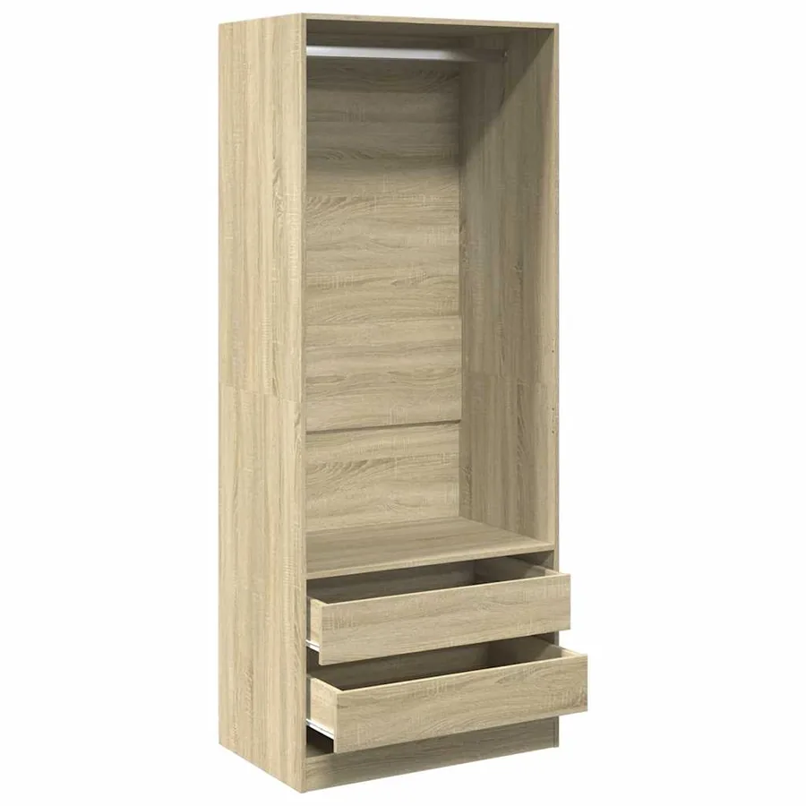 Garde-robe chêne sonoma 80x50x200 cm bois d'ingénierie - 5