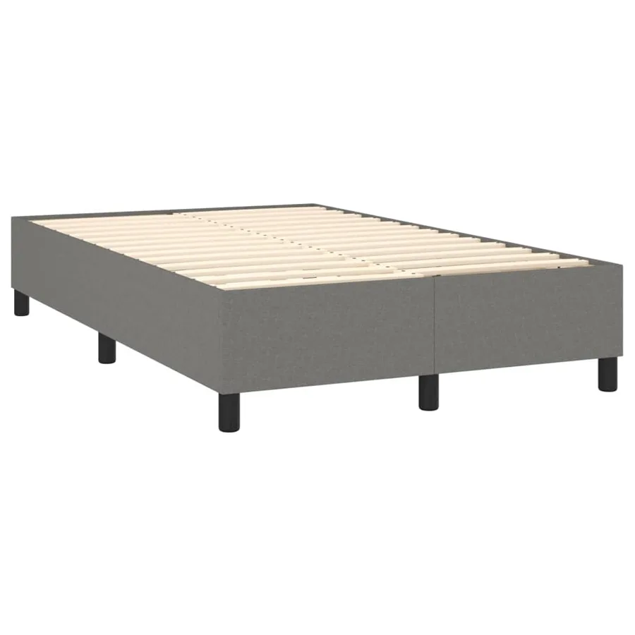 Sommier à lattes de lit avec matelas Gris foncé 120x200cm Tissu - 4