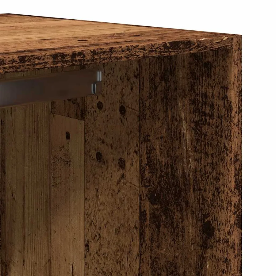 Garde-robe vieux bois 80x50x200 cm bois d'ingénierie - 8