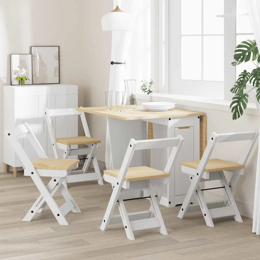 Chaises à manger pliables lot de 4 Corona bois massif de pin