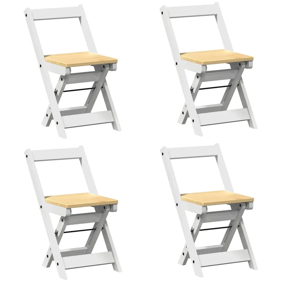 Chaises à manger pliables lot de 4 Corona bois massif de pin - 2