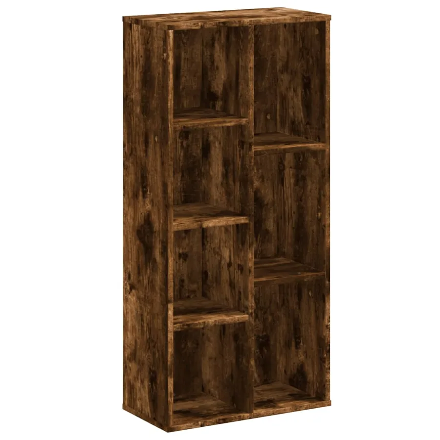 Bibliothèque chêne fumé 50x25x105 cm bois d'ingénierie - 2