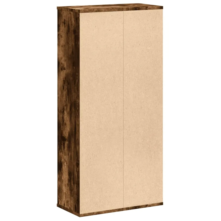 Bibliothèque chêne fumé 50x25x105 cm bois d'ingénierie - 6