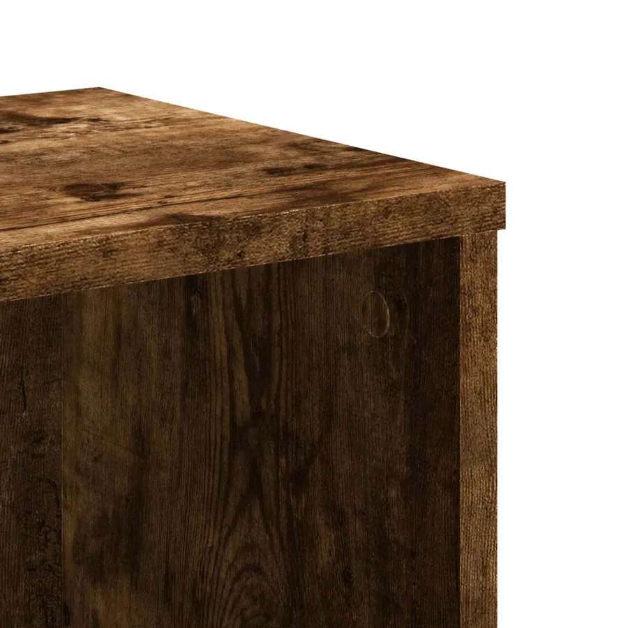 Bibliothèque chêne fumé 50x25x105 cm bois d'ingénierie - 8