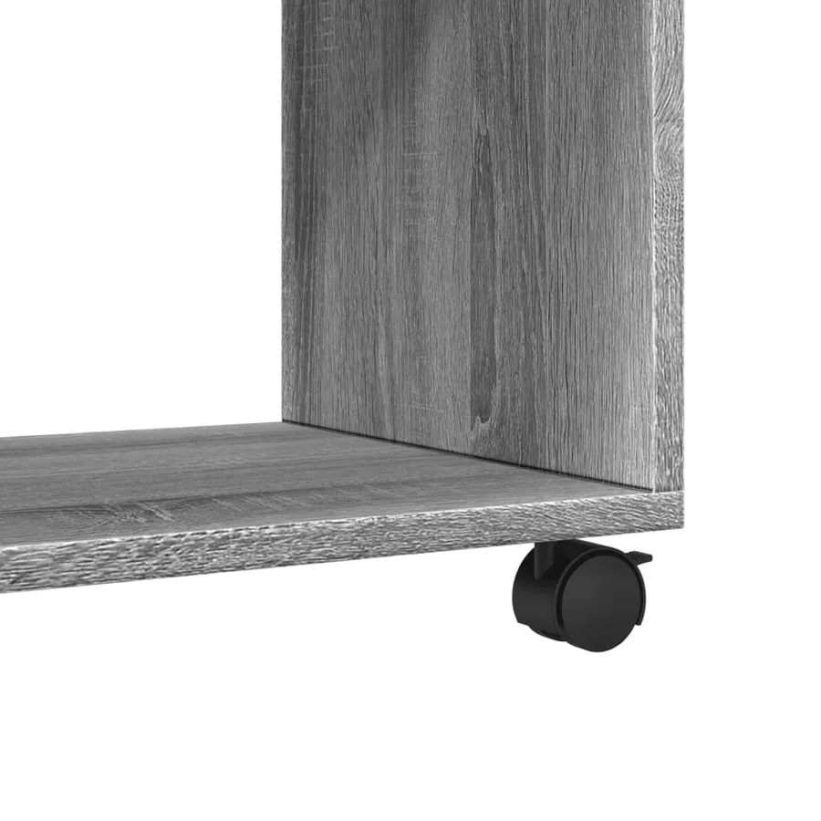 Armoire roulante sonoma gris 72x33x42,5 cm bois d'ingénierie - 8