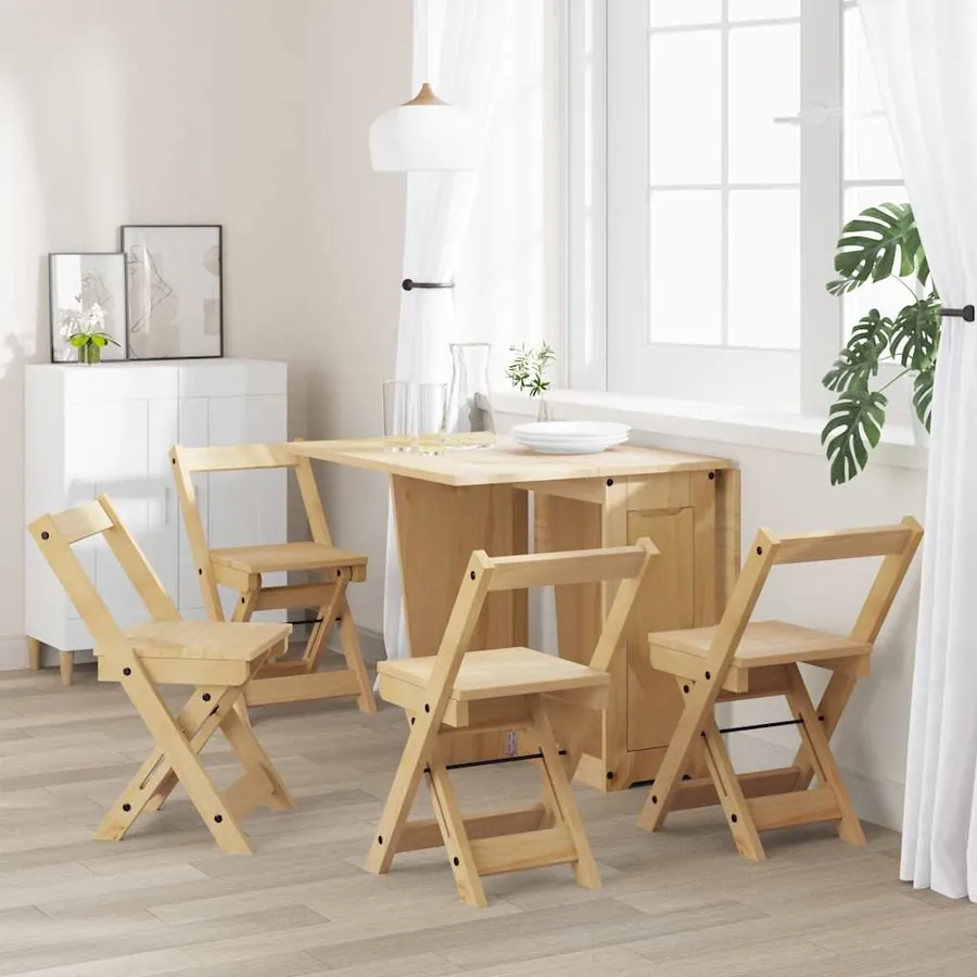 Chaises à manger pliables lot de 4 Corona bois massif de pin - 3