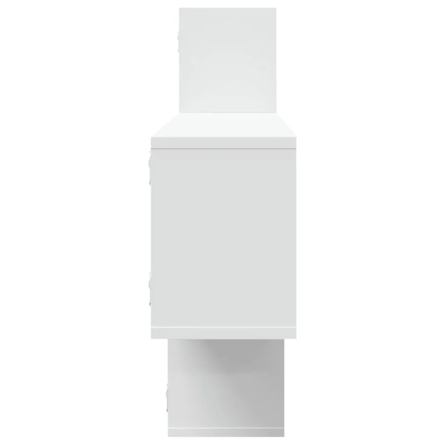 Étagère murale blanc 167,5x18x68 cm bois d'ingénierie - 5