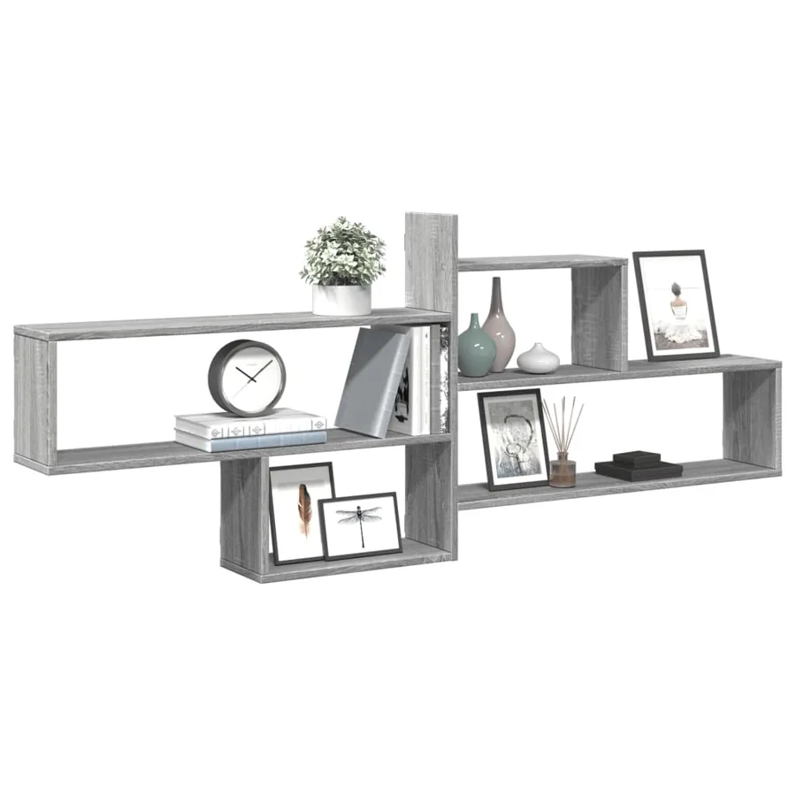 Étagère murale sonoma gris 167,5x18x68 cm bois ingénierie - 3
