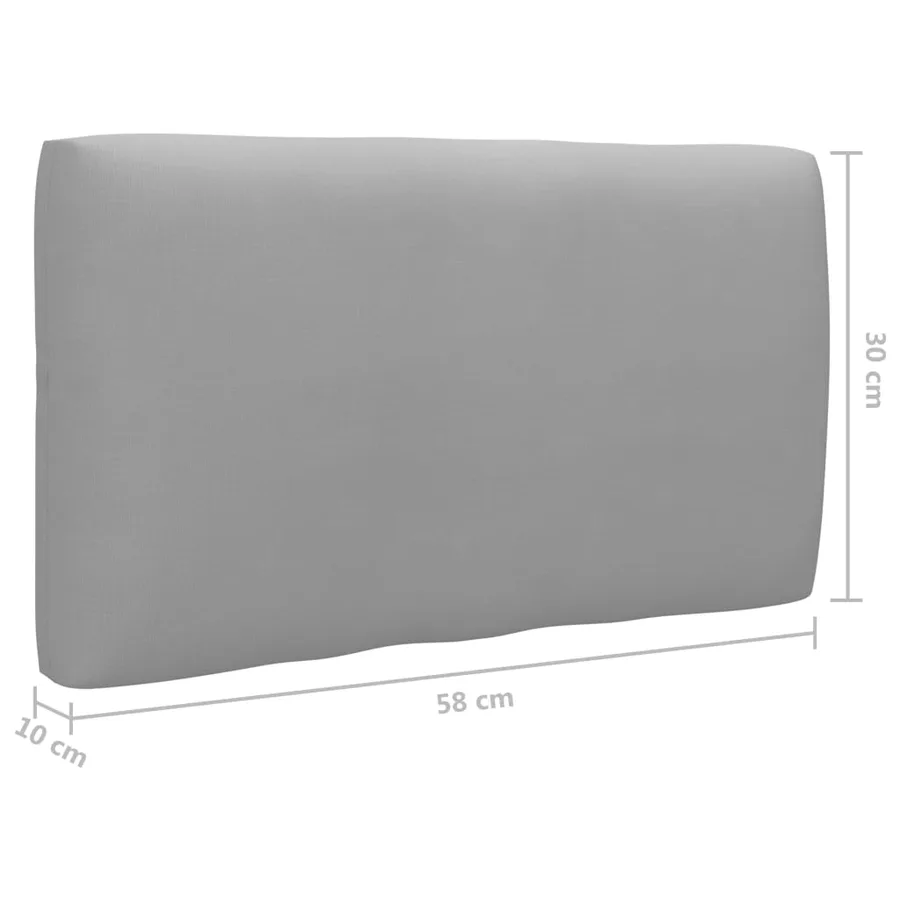 Salon de jardin palette 6pcs avec coussins Pin imprégné de gris - 8