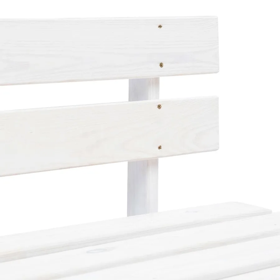 Canapé central palette de jardin Blanc Bois de pin imprégné - 4