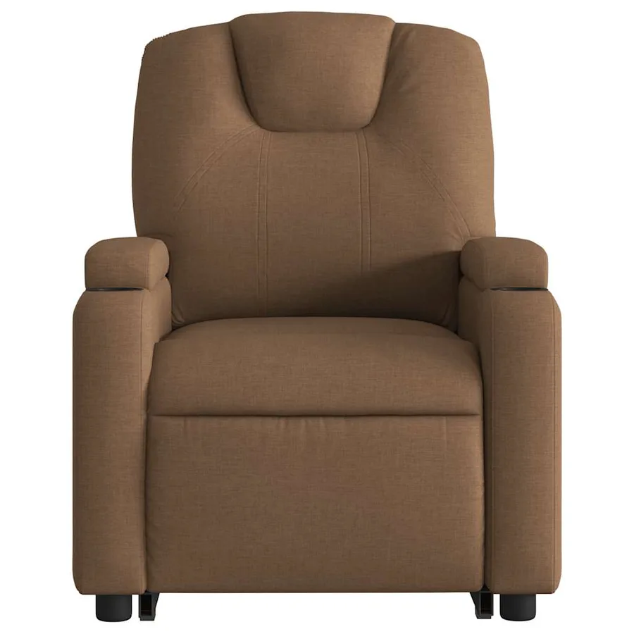 Fauteuil inclinable de massage électrique Marron Tissu - 9