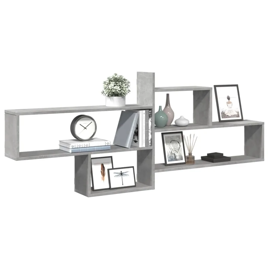 Étagère murale gris béton 167,5x18x68 cm bois d'ingénierie - 3