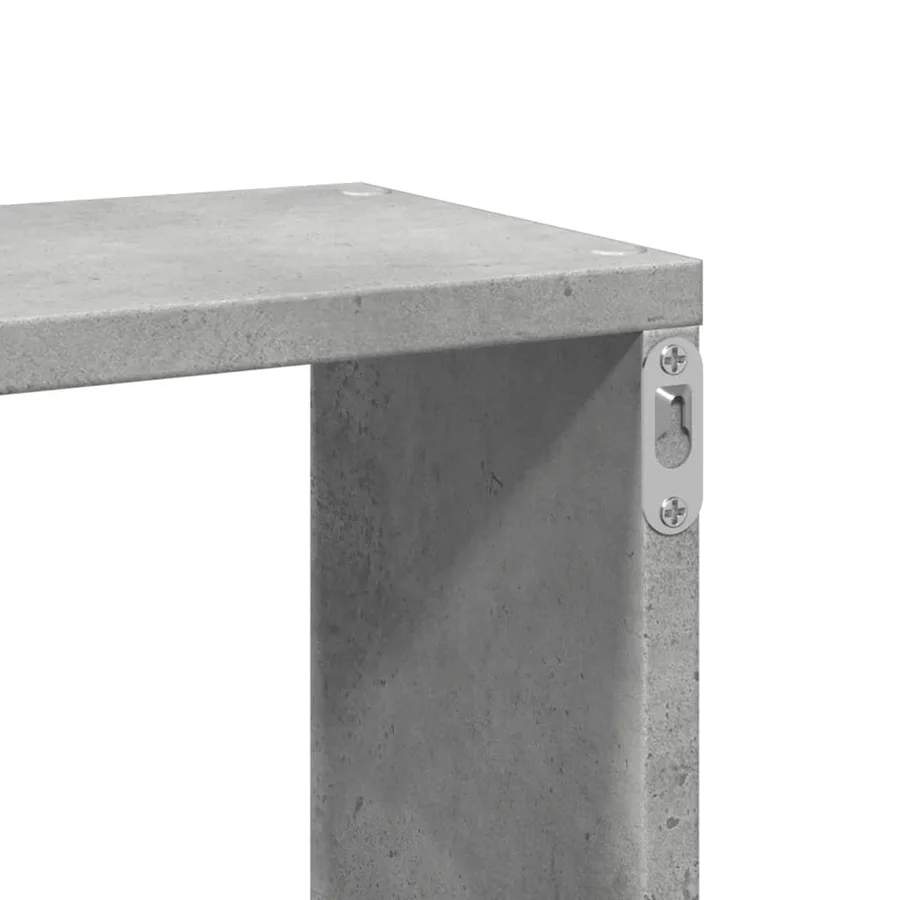 Étagère murale gris béton 167,5x18x68 cm bois d'ingénierie - 8