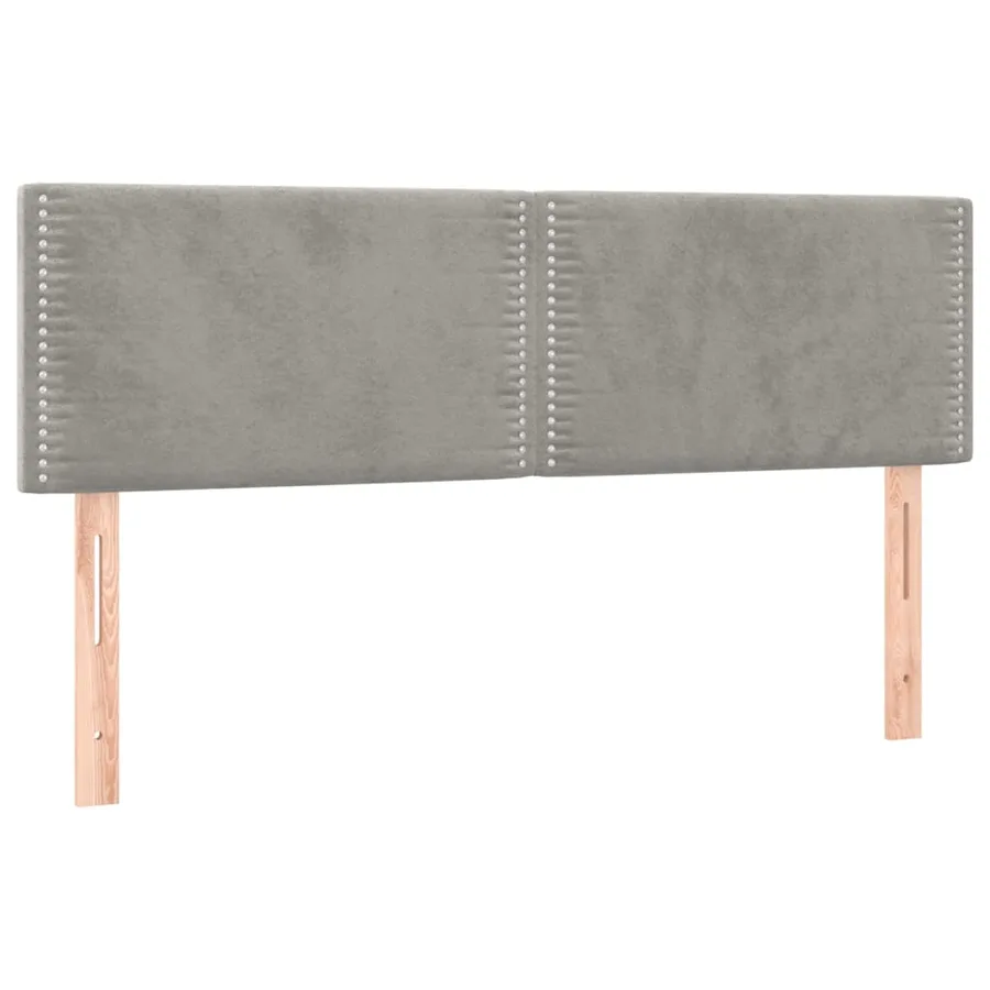 Sommier à lattes de lit et matelas Gris clair 140x190cm Velours - 6