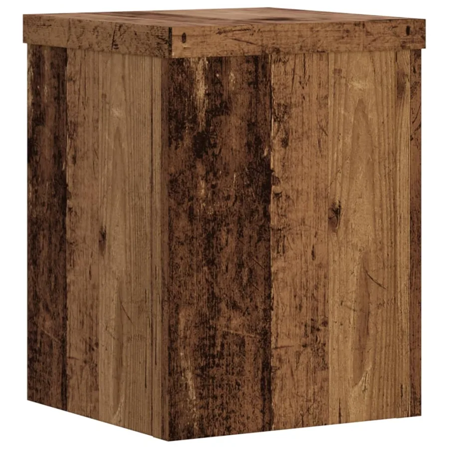 Supports pour plantes 2 pcs vieux bois bois d'ingénierie - 3
