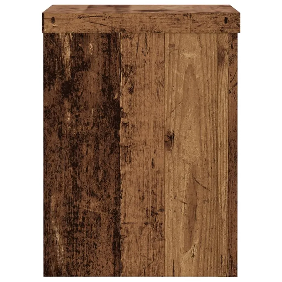 Supports pour plantes 2 pcs vieux bois bois d'ingénierie - 4