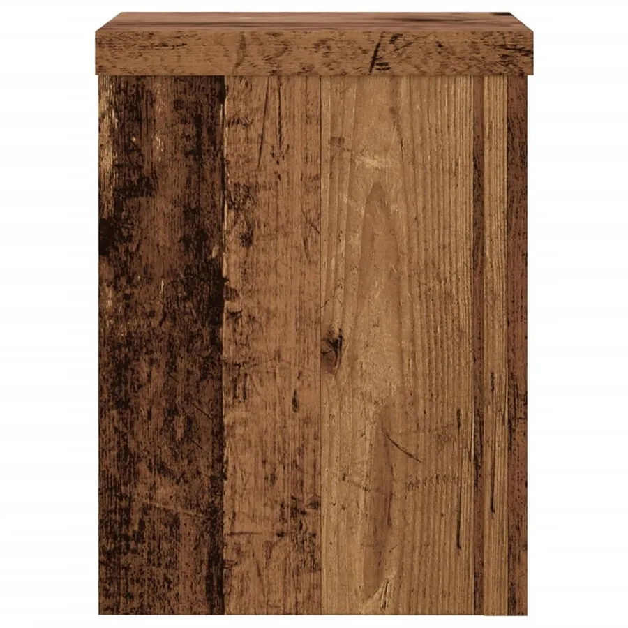Supports pour plantes 2 pcs vieux bois bois d'ingénierie - 6