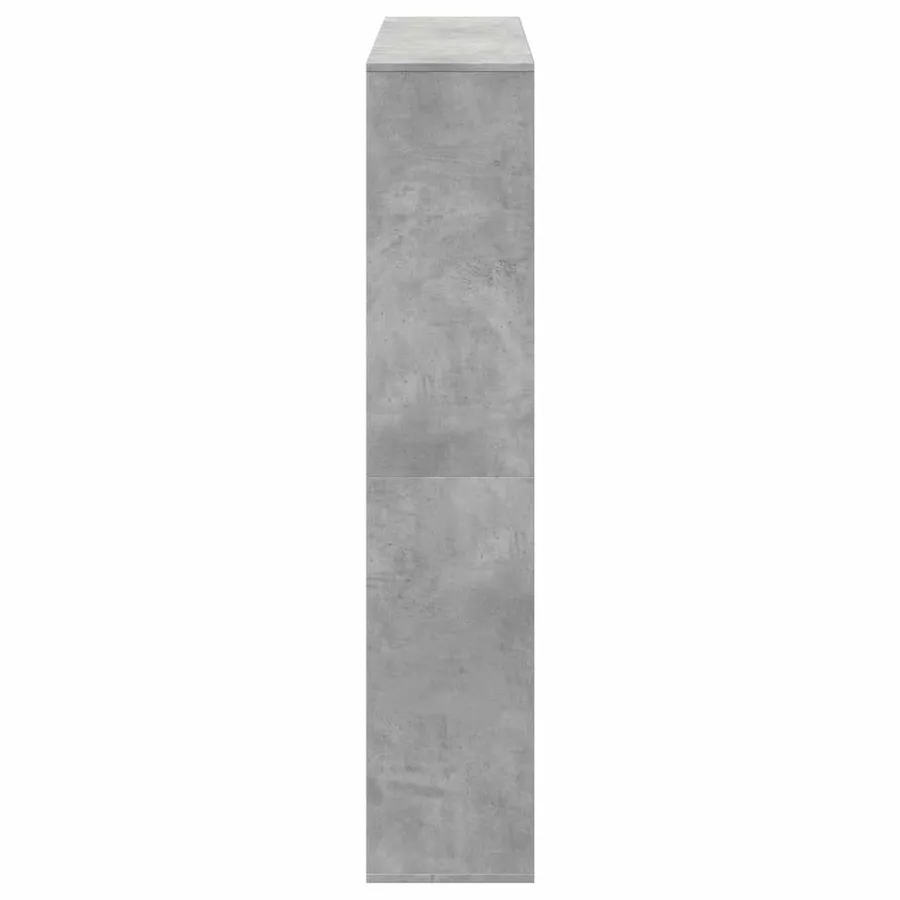 Bibliothèque gris béton 132x29x141,5 cm bois d'ingénierie - 6