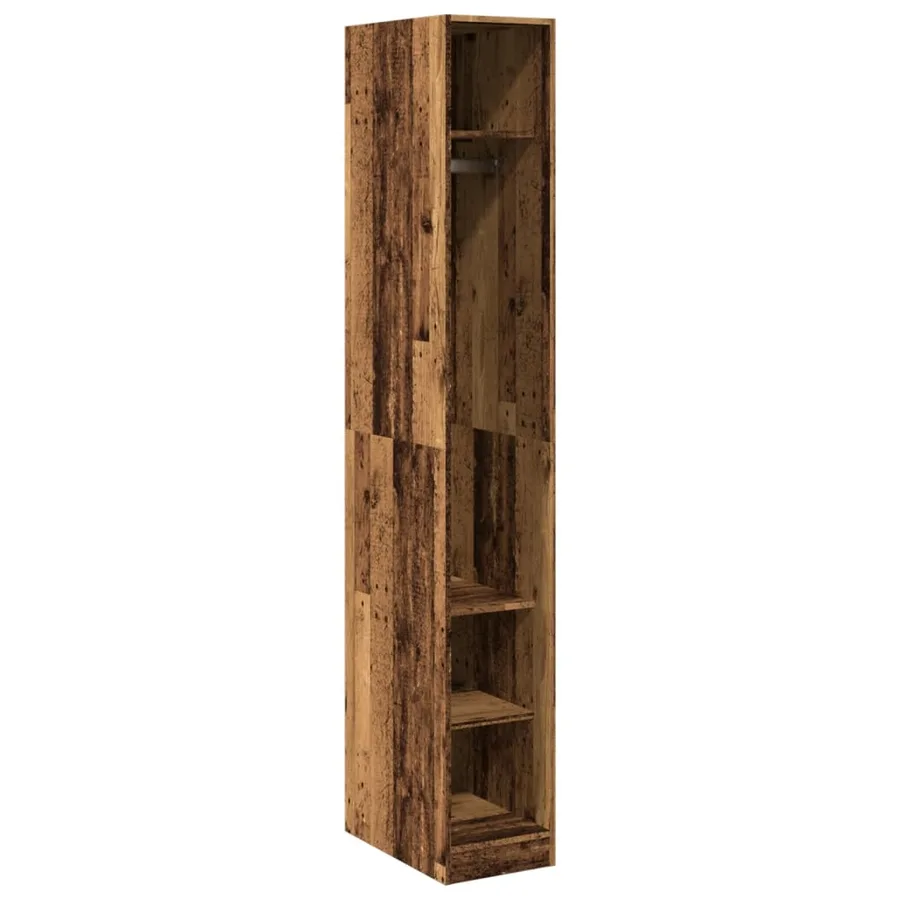 Garde-robe vieux bois 30x50x200 cm bois d'ingénierie - 2