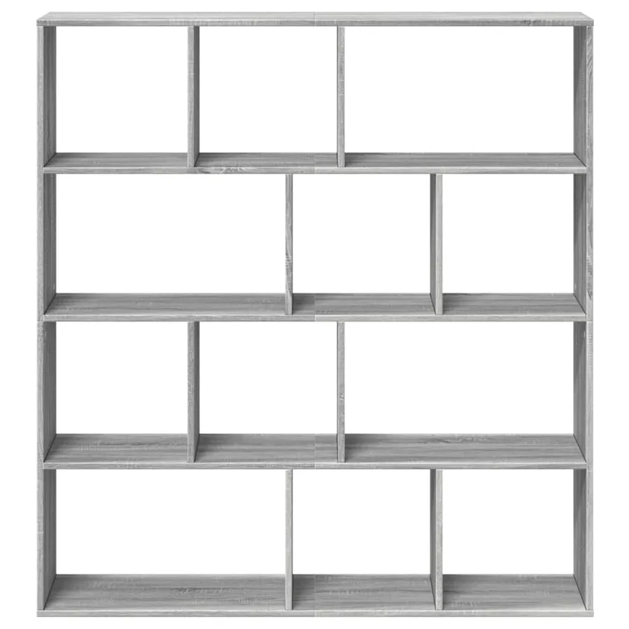Bibliothèque sonoma gris 132x29x141,5 cm bois d'ingénierie - 5