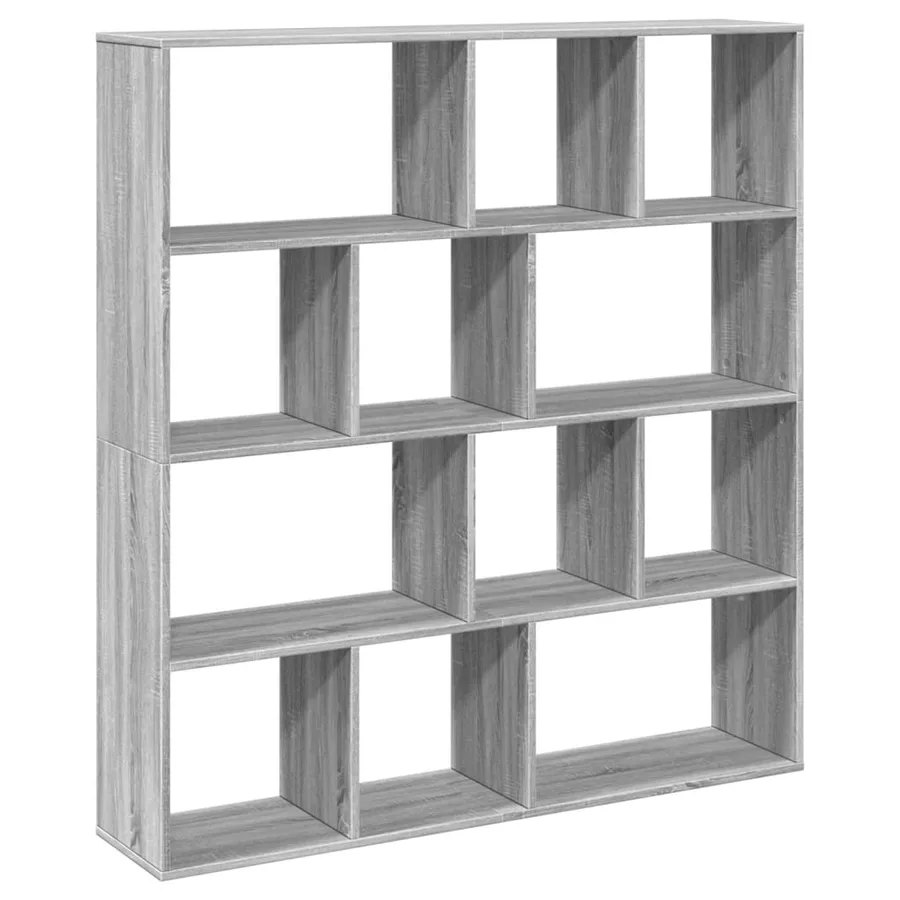 Bibliothèque sonoma gris 132x29x141,5 cm bois d'ingénierie - 7