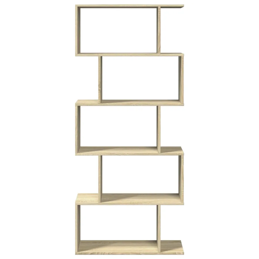 Étagère séparatrice de pièce 5 niveaux chêne sonoma 70x24x161cm - 5
