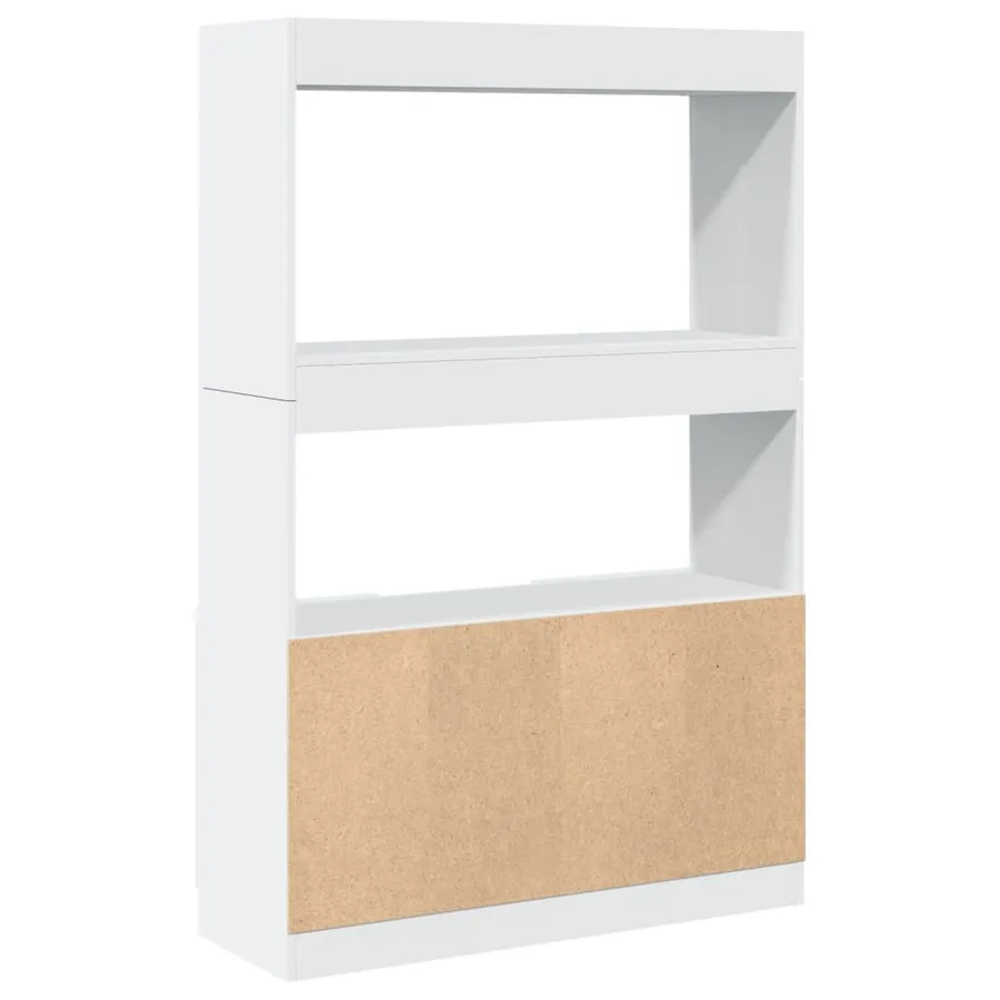 Buffet haut blanc 92x33x140 cm bois d'ingénierie - 7