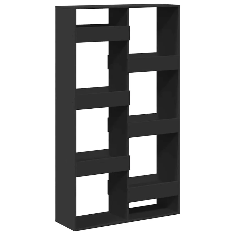 Bibliothèque noir 100x33x175 cm bois d'ingénierie - 6