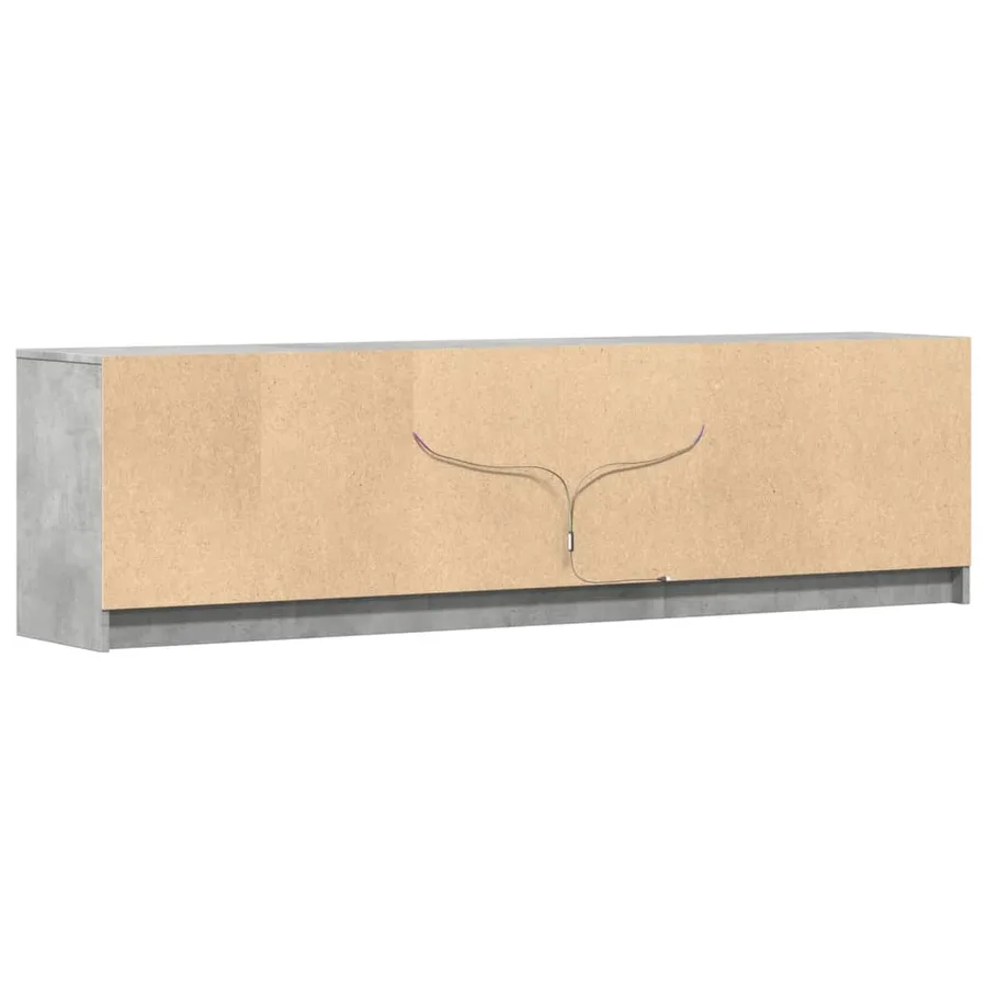 Meuble TV avec LED gris béton 180x34x50 cm bois d'ingénierie - 8