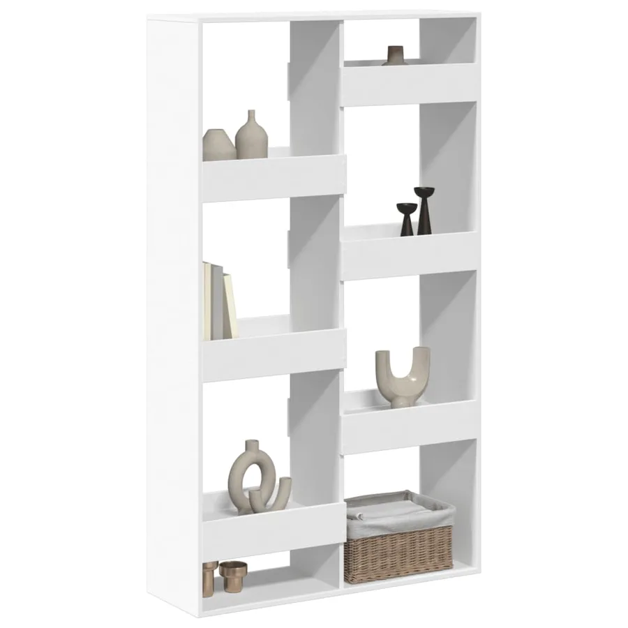Cloison de séparation blanc 100x33x175 cm bois d'ingénierie - 3