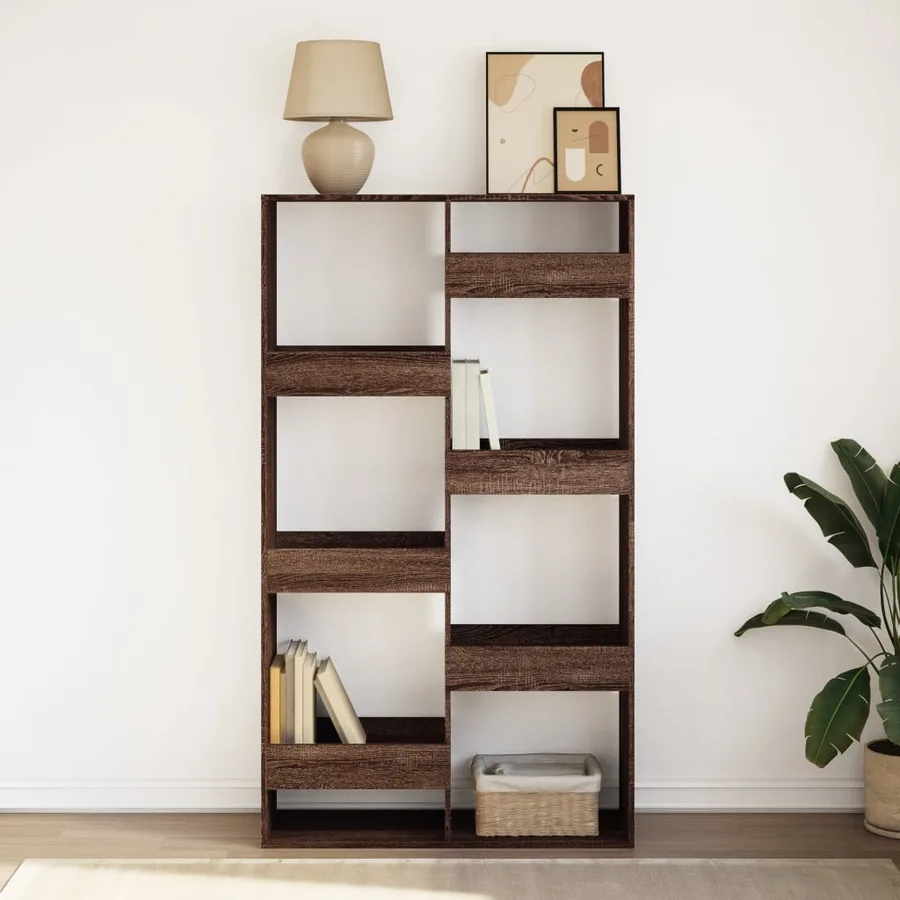 Bibliothèque chêne marron 100x33x175 cm bois d'ingénierie - 3