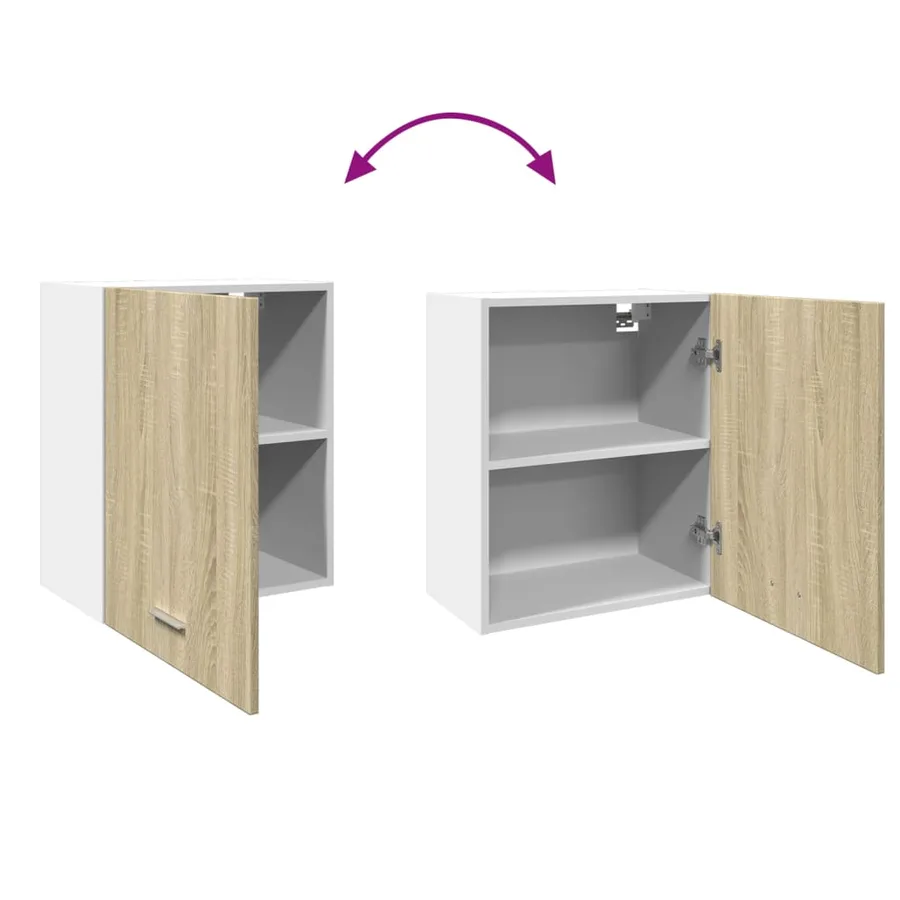 Armoire murale "Lyon" Chêne Sonoma 50 x 31 x 60 cm Bois d'ingénierie - 8