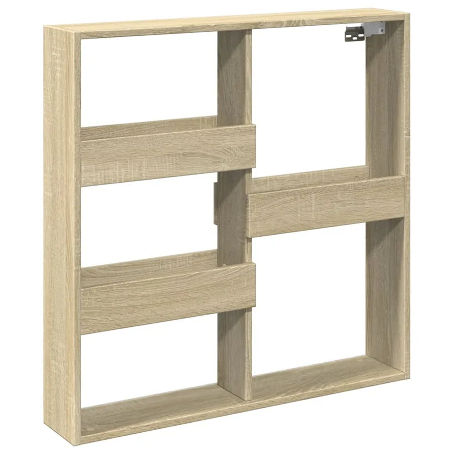 Armoire murale chêne sonoma 80x15x80 cm bois d'ingénierie - 2