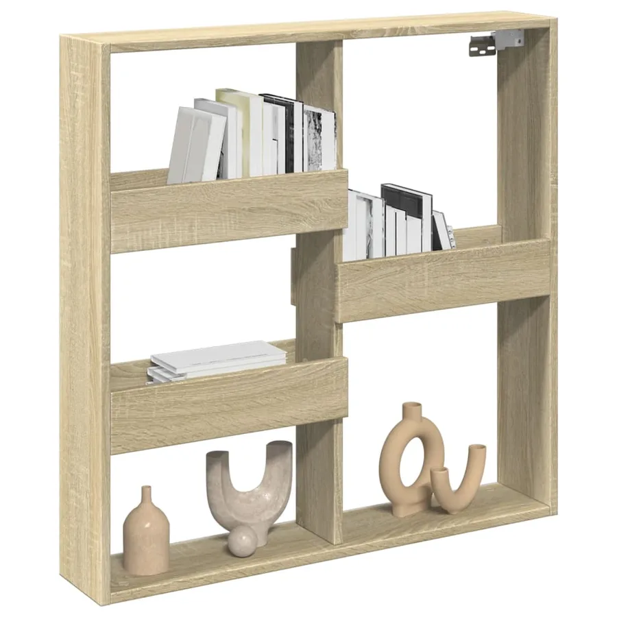 Armoire murale chêne sonoma 80x15x80 cm bois d'ingénierie - 3