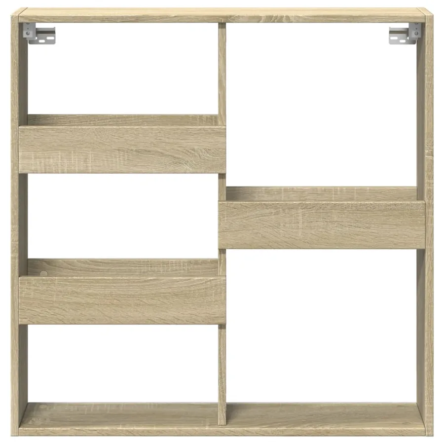 Armoire murale chêne sonoma 80x15x80 cm bois d'ingénierie - 4