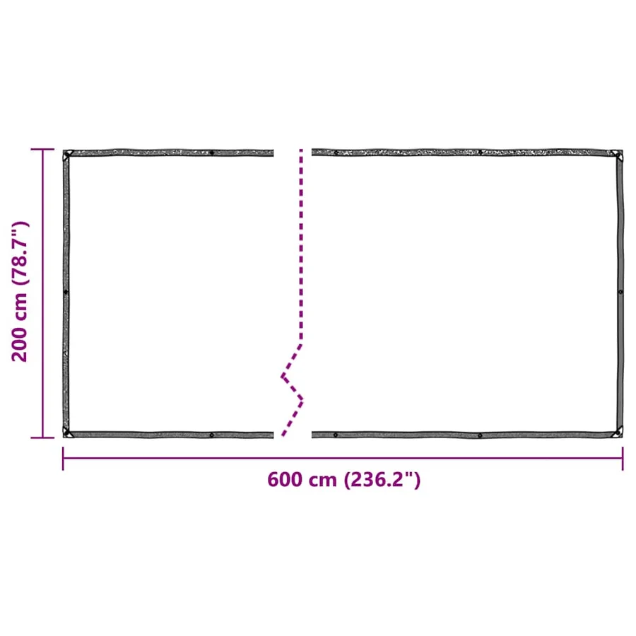 Housse de protection plantes avec œillets 2x6 m polyéthylène - 10