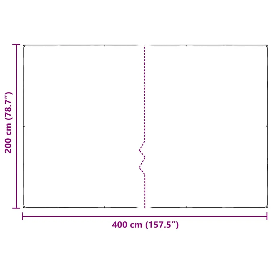 Couverture végétale avec œillets 2x4 m PVC - 10