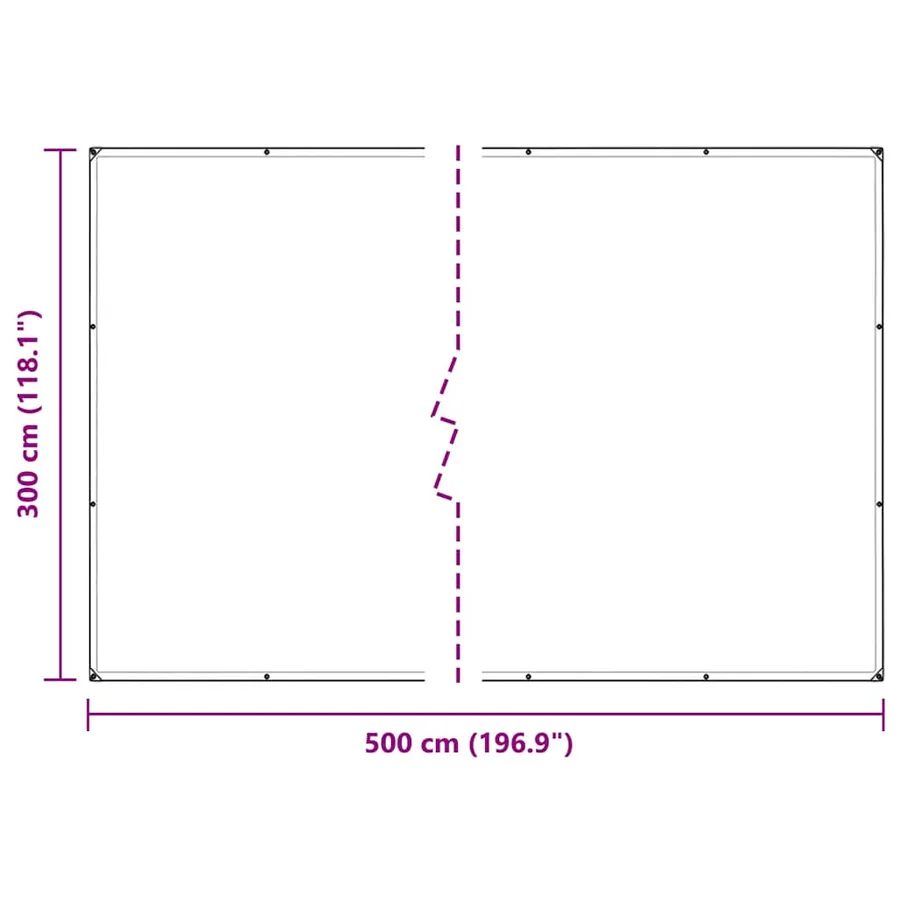 Couverture végétale avec œillets 3x5 m PVC - 10