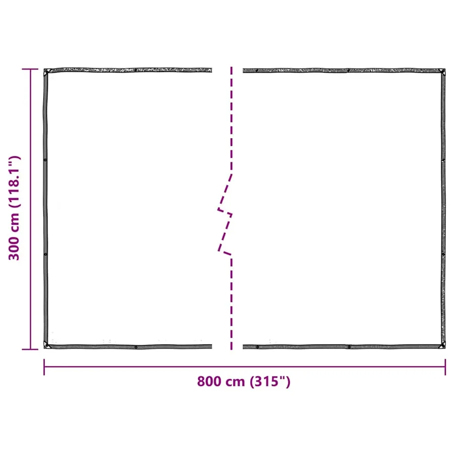 Housse de protection plantes avec œillets 3x8 m polyéthylène - 10
