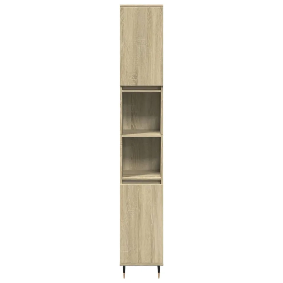 Ensemble de meubles de salle de bain 3 pcs chêne sonoma - 5
