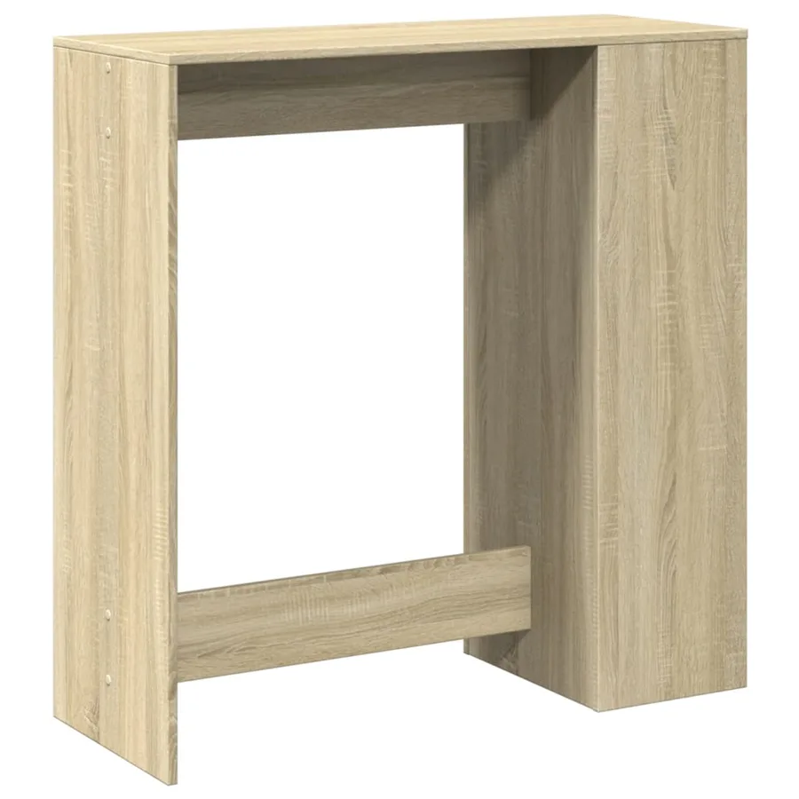Table de bar avec étagères chêne sonoma bois d'ingénierie - 7