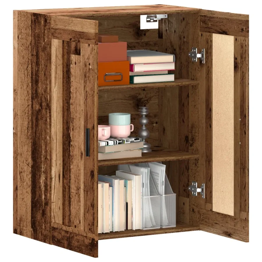 Armoire murale vieux bois 69,5x34x90 cm bois d'ingénierie - 3