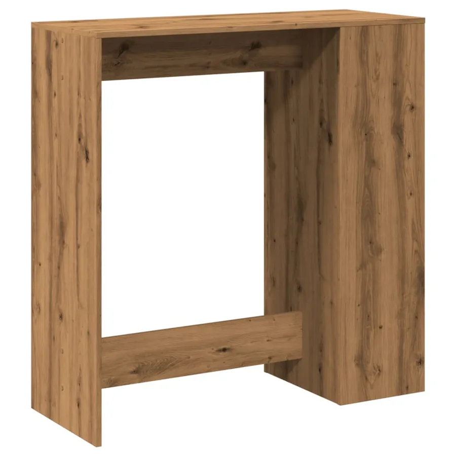 Table de bar avec étagères chêne artisanal bois d'ingénierie - 7
