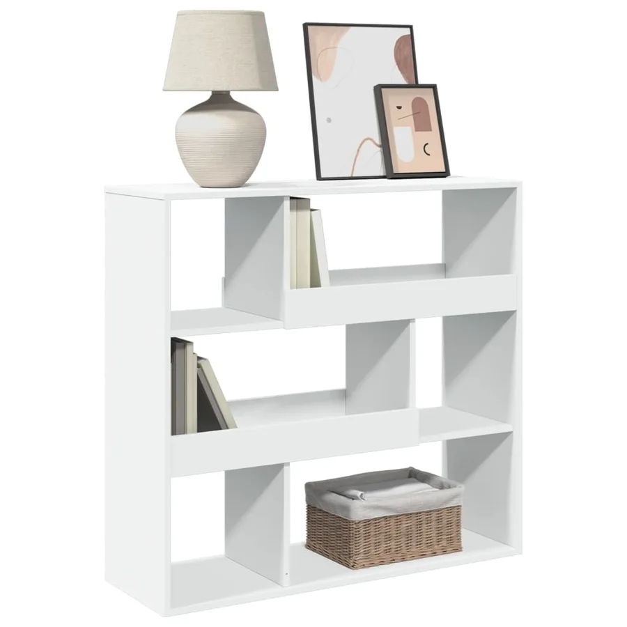 Bibliothèque/Séparateur de pièce blanc 100x33x94,5 cm - 7