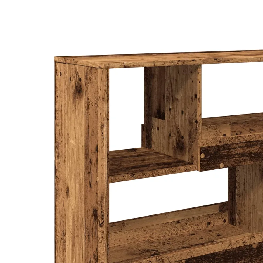 Bibliothèque/Séparateur de pièce vieux bois 100x33x94,5 cm - 7